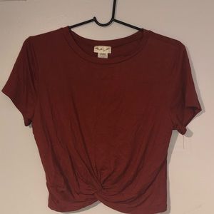 Deep Red Knot Front Top